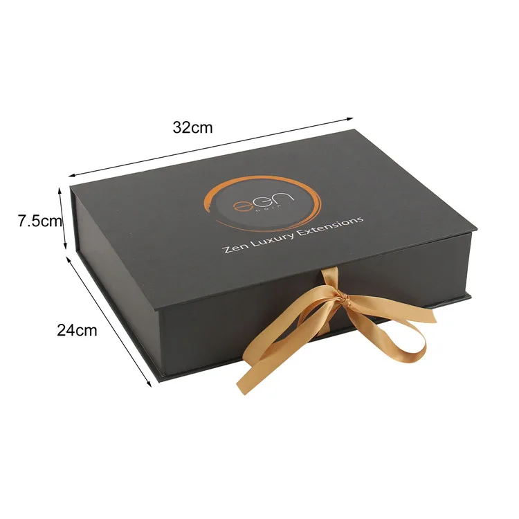 luxury black gift cardboard box soft touch packaging(2)