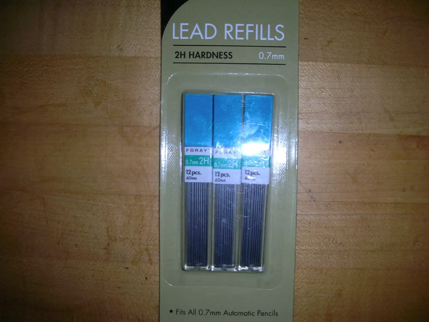 0.5 mm Pack Of 3 Tubes FORAY® Lead Refills Tube Of 12 Leads 2H Hardness