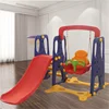 Bubble CE approved kids safe indoor plastic swing and slide play set children slide playground
