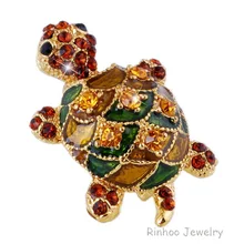 2 pçs/lote broches animais tartaruga broches pin para o partido de strass colorido pequeno bonito mulheres broche acessórios vestido