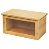 100% Bamboo Custom Large Bread Box Set with Clear Front Window