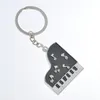 high quality wholesale key ring 3D mini piano customized metal keychain for wedding souvenirs