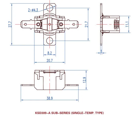 Термостат ksd302 схема подключения