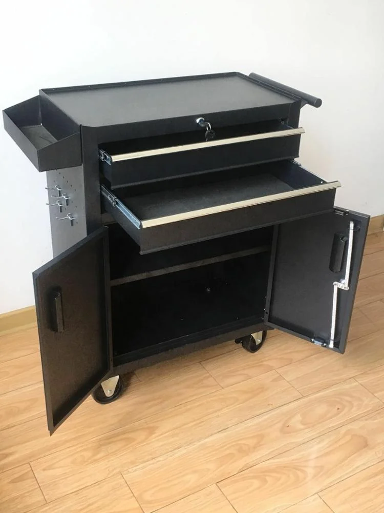 
2 Drawers and 2 doors metal Cabinet Chest Trolley 