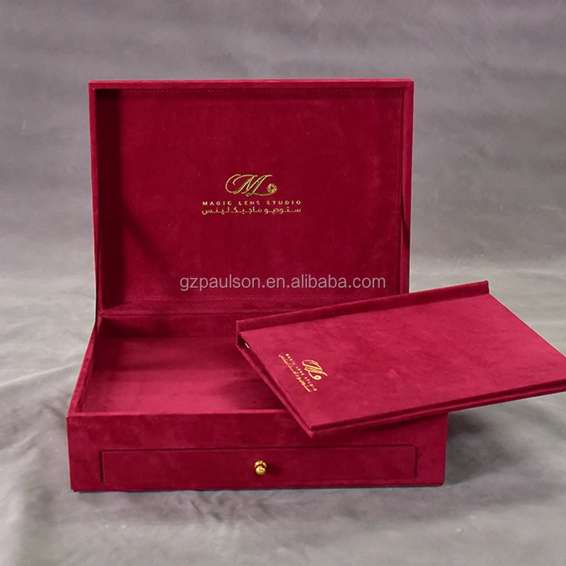 
A4+A5 Unique photo album drawer box fabric album 