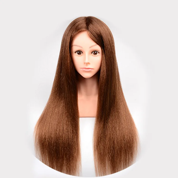 

Hot New Products 20inch natural human hair training mannequins head practice head training head for barber, Natural color;brown color