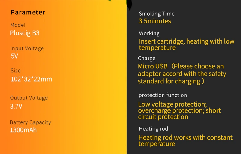 2020 heat no burning device cigarette heat e cig with 1300mah kc