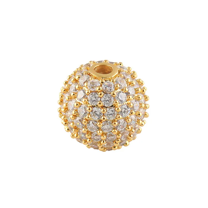 

Hot sale cz micro pave beads jewellery from China, 18k gold;rose gold;black;white gold