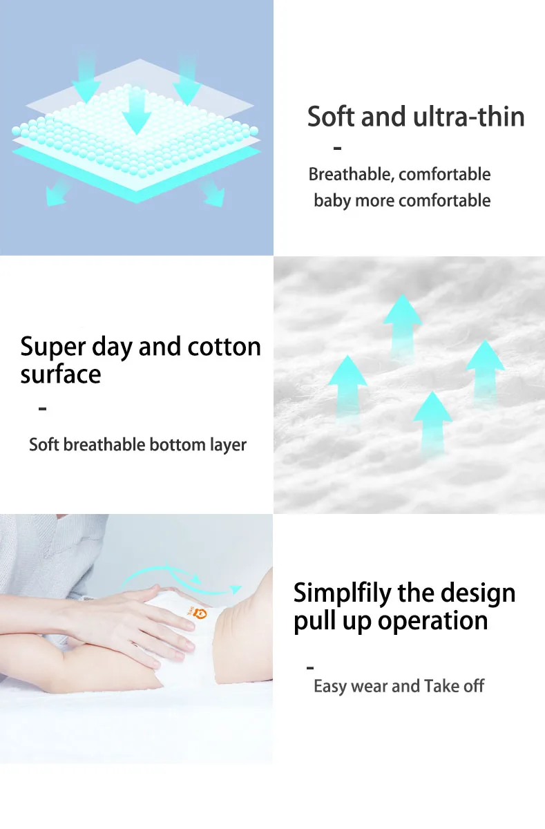 Nice Designs High Quality B Grade Tape Diaper And Pants Baby Diaper To Philippines