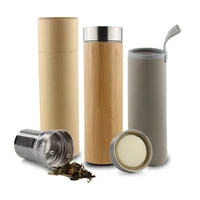 

Cool Travel Coffee Mug Reusable Double Wall Bamboo Eco Thermos for Tea and Coffee Travel Mug for Hot and Cold Beverages