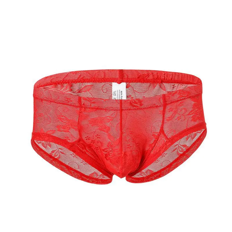 Men's Sexy Brazilian Underwear Lace Pouch Bikini Under Panties Half ...