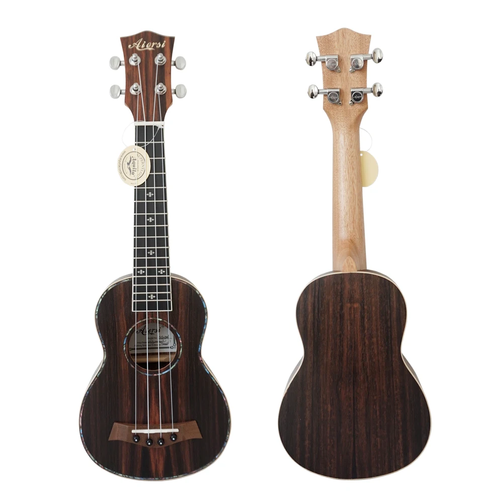 

Aiersi brand OEM ODM Java ebony abalone ukulele china ukelele