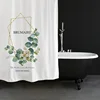 creative Waterproof Fabric Polyester black white mouldproof Shower Curtain Bathroom shower curtain rod rings