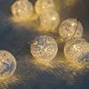 Wholesale battery operated led cotton lace ball string light