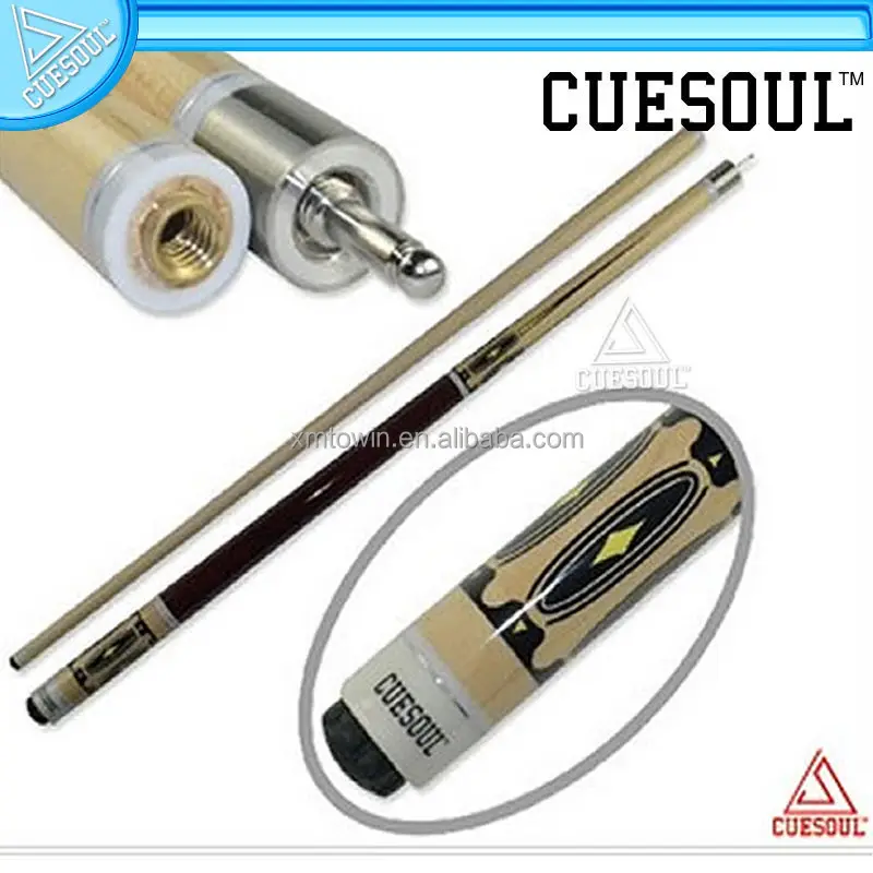 

CUESOUL full Canadian Maple 58 inch Center Quick Release Stainless Steel Joint Pool Cue Stick