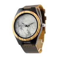 

luxury quality new fashion nice girls novelty oem ladies leather new wood watches with stones