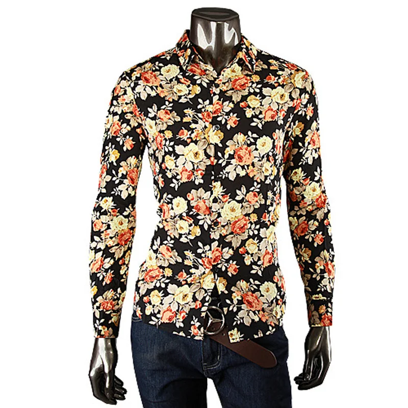 mens floral dress shirts