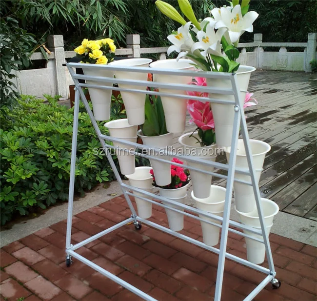 Metal 3tier 12 Pockets Flower Floral Florist Display Holder Racks