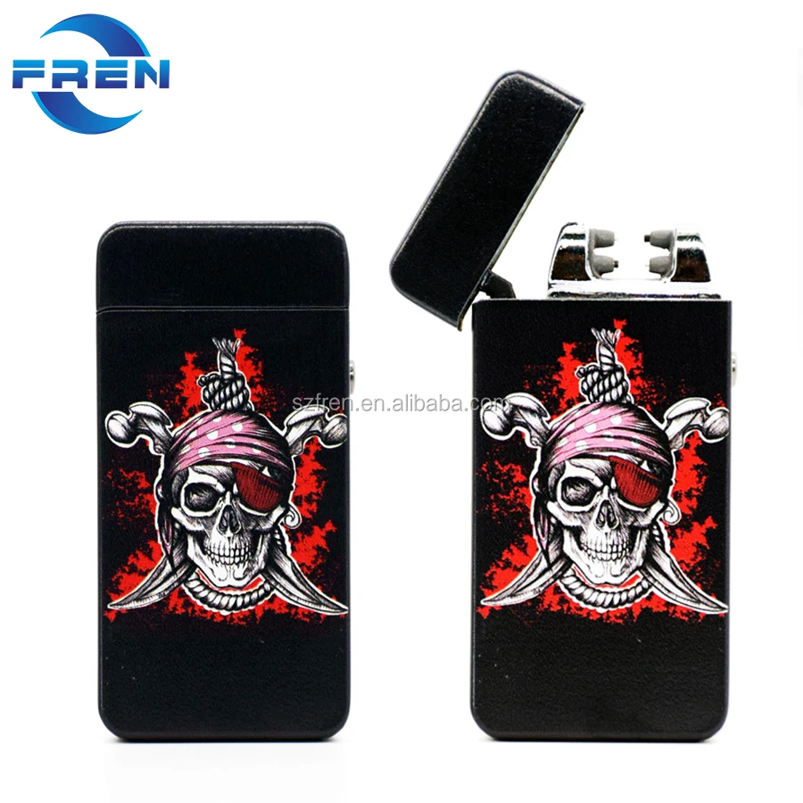 FREN High quality Metal colorful plasma arc usb chargeable lighter