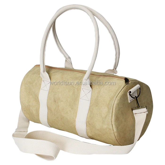 Customize Washable Kraft Paper Gym Sport Bag/outdoor Large Compartment Duffle Bag For Travel