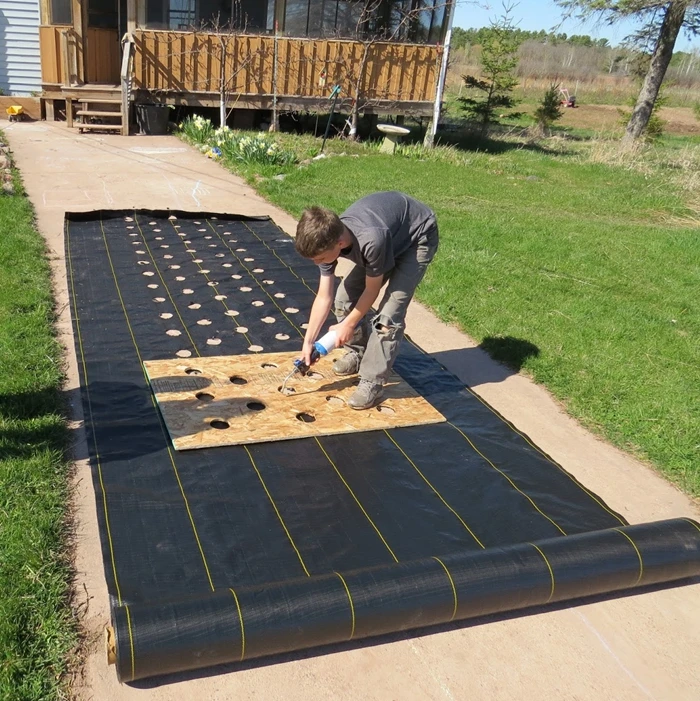 Pp Woven Grow Grid Vegetable Mat/weed Mat Buy Grow Grid Vegetable Mat