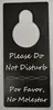Do Not Disturb Sign Bilingual English Spanish Black Plastic