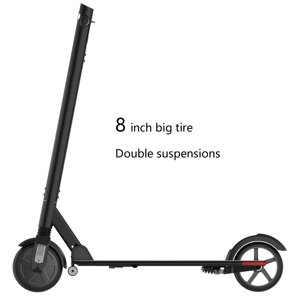 

2019 cheap price 8 big wheels adult kick electric scooter foldable, Black/red