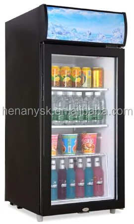 IS-SC-110D Single Door Vertical DC Frequency Conversion Solar Power Supply Light Box Display Freezer Refrigerated Cabinet