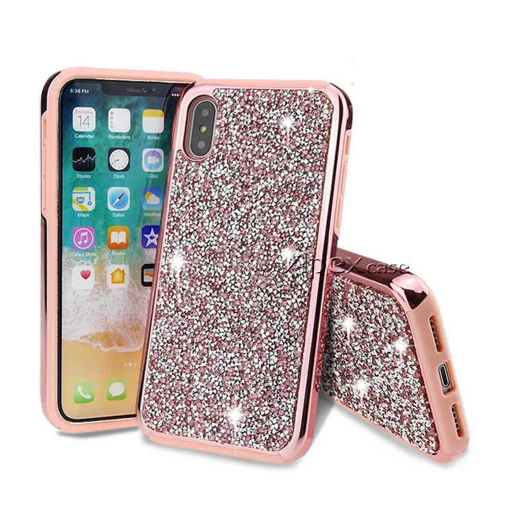Hot Selling Diamond Phone Cover Bling Bling Phone Case For iPhone X Case Luxury