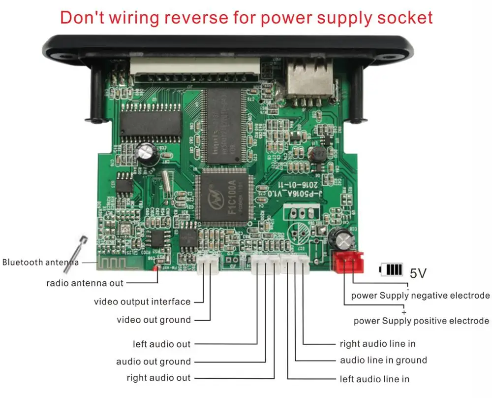 1080p Mp3 Mp4 Movie Fm Radio Usb Car Mp5 Player Video ... mini usb to hdmi wiring diagram 