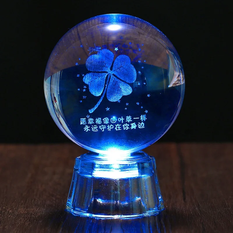 Boule de cristal bleu Global Award avec Globe gravure - Chine