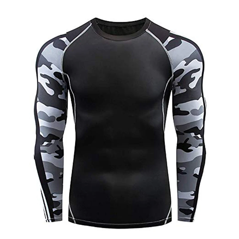 

Custom Rashguard Long Sleeve MMA BJJ Jiu Jitsu Grappling Fitness Training Men Compression Baselayer Athletic Workout T Shirts