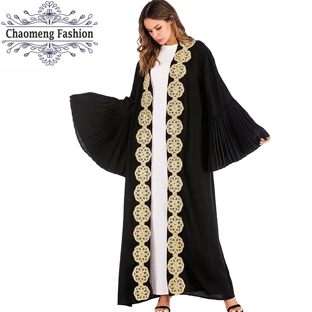 

1665# New arrival fancy kaftan ladies wholesale maxi muslim dresses NIDA black abaya for muslimah women, Black/customized