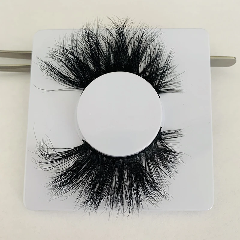 

2019 Hot Sale New Style 25MM 5D Siberian Mink Lashes 3d Mink Eyelashes With Customize Box Wholesale Cosmetics Mink Lashes, Black or as customer's request