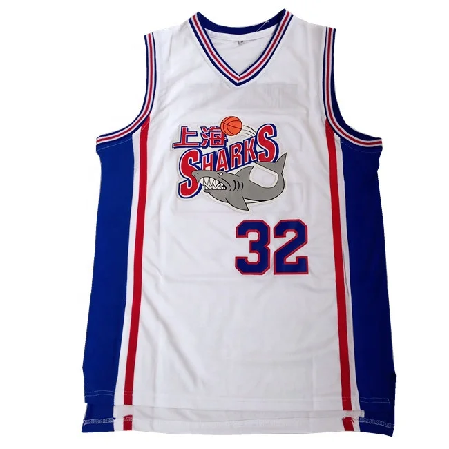 

Men's #32 Jimmer Fredette Shanghai Sharks Stitched Basketball Jersey White Color, Customized colors