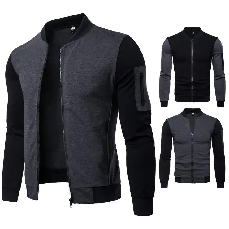 ZY2092A British style contrast color stand-up collar man jacket