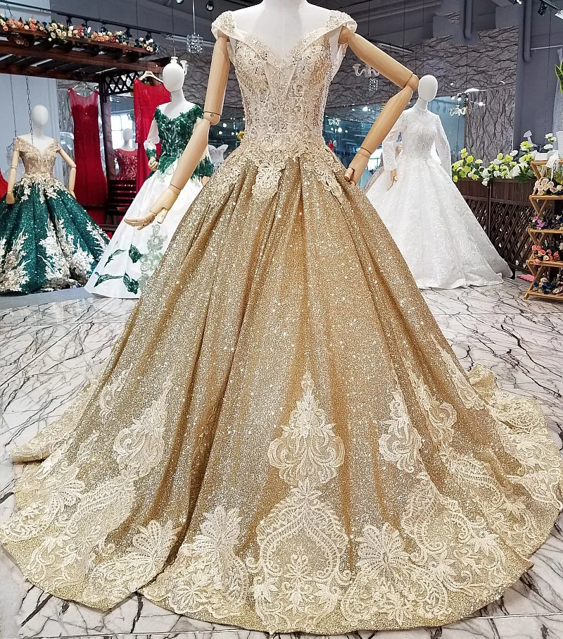 

LS017783 Jancember 2019 new design cap sleeves appliques long train party dresses embroidered with stones long corset