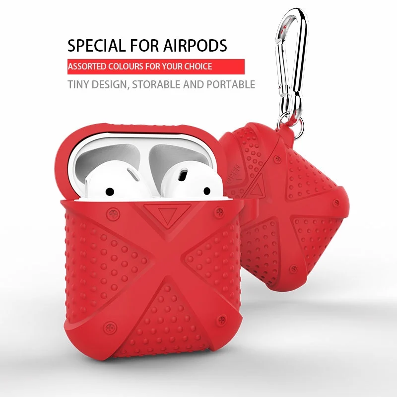 

2019 Win-Win Portable Silicone Rubber Case Cover for apple Air pod Skin Case