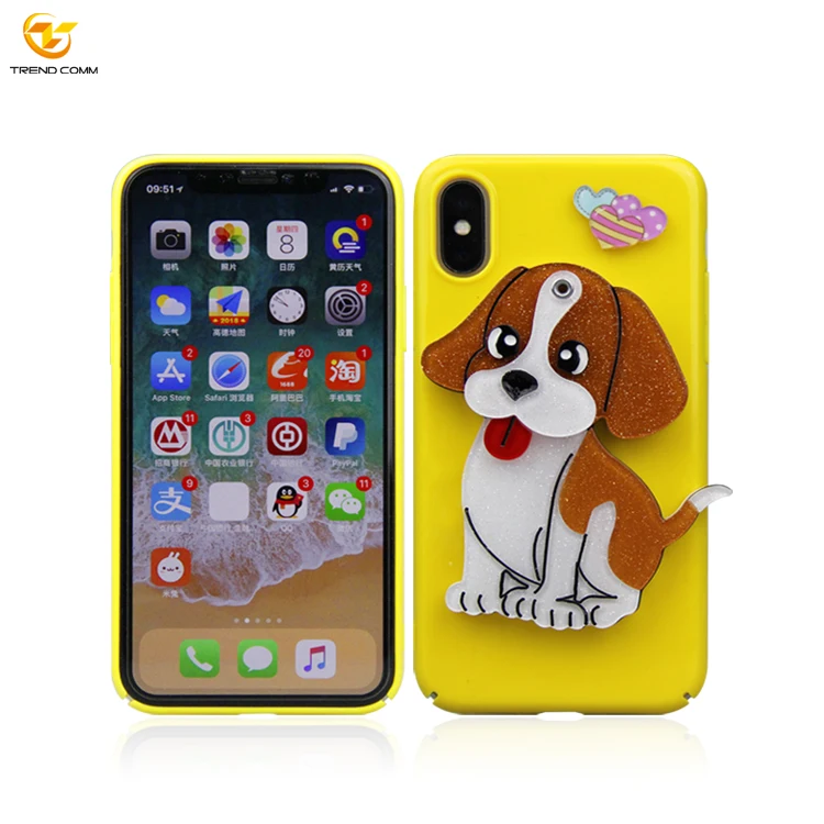 

Cartoon DIY Cute Mirror Mobile Covers Phone Case For Iphone X XS