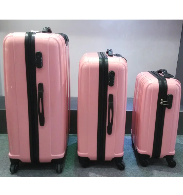 High Quality Pink Cute Polycarbonate Pc 4 Wheels Cheap Suitcases - Buy ...