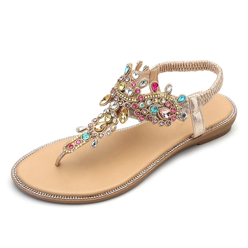 

WOMENS FLAT LOW WEDGE PLATFORM HEEL DIAMANTE SUMMER SANDALS SHOES