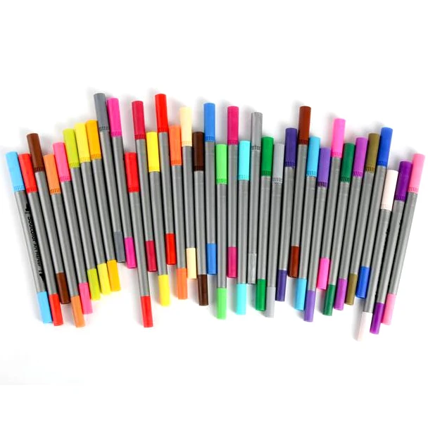 dual brush pen colored art markers 100 colors-needle sketch