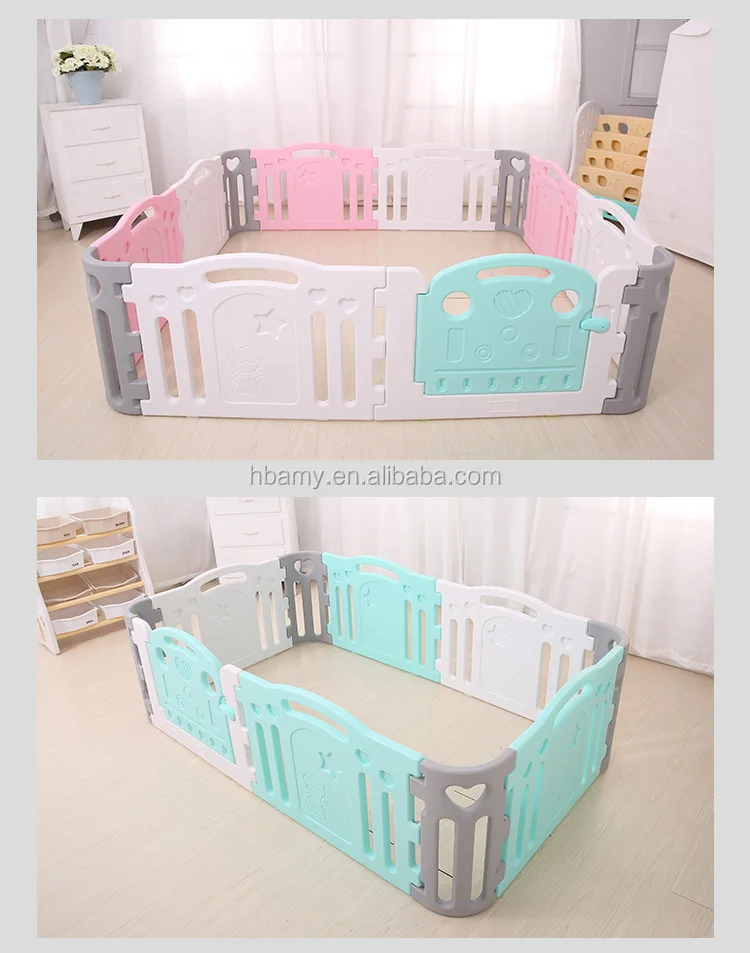 2018 Colorful Safety Plastic Baby Fence/baby Play Fence Buy Children