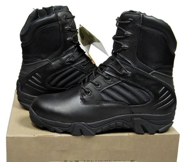 8 Inches Black Color Waterproof Tactical Hiking Boots