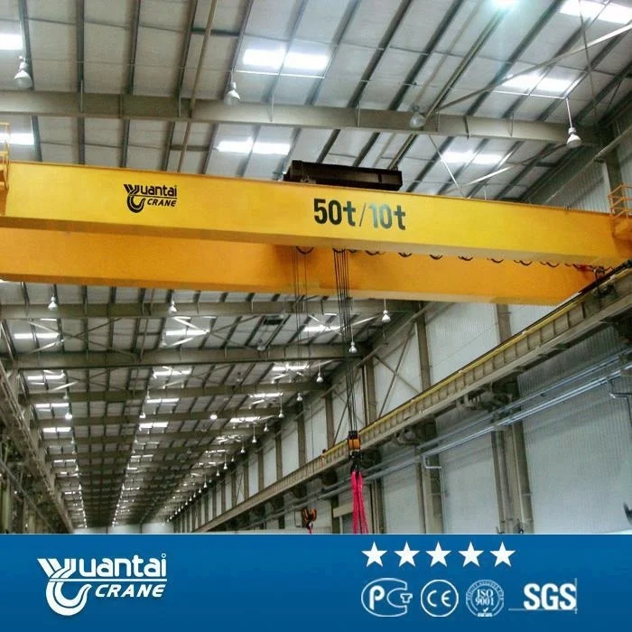 High quality factory use 50 ton 50/10t double hook overhead crane price
