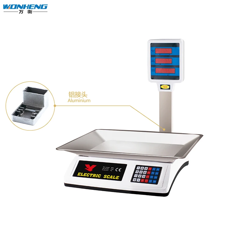 Attractive Price Battery Hanging Meat Weighing Price Computing Scale