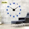 Zogift DIY Large Wall Clock 3D Acrylic Sticker Big Size Home Office Decor 3D Wall Clock