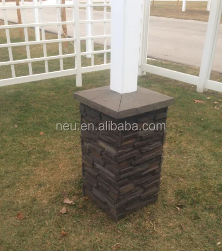 
PU Faux Stone Pillar Panel Artificial Stone Column Wraps 