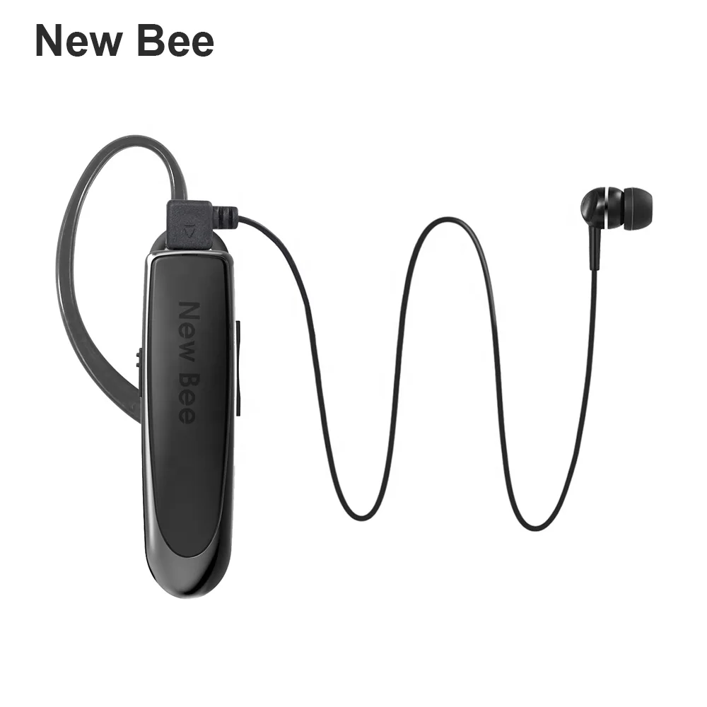 New Bee free shipping Bluetooth Wireless Earpiece Handsfree Headset 24 Hrs Bluetooth Headset Business Style