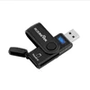 Rocketek 2 Slots usb3.0 sd memory card reader with a Build-in Microsd Card Cap